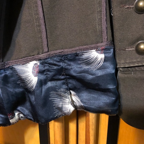 Vintage Jacket Blazer Jacket by Debbie Shuchat 100% Cotton in Brown, Size 4 - Picture 9 of 10